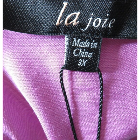 La Joie Violet Satin Button Up Long Sleeve Blouse Plus Size 3X - Picture 9 of 15